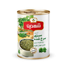 فروش کنسرو سبزی سرخ شده 370 گرمی شهدین + فروش ویژه